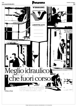 Meglio idraulico che fuori corso