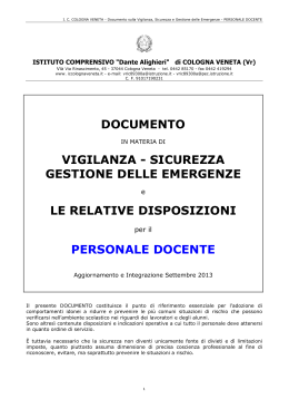 2013 9 Documento VIGILANZA e SICUREZZA DOCENTI