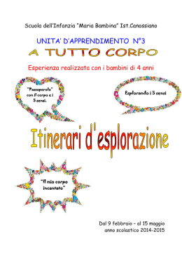 UDA 3 Corpo e sensi