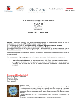 InCanto 2013 - Citt&agrave; metropolitana di Bologna