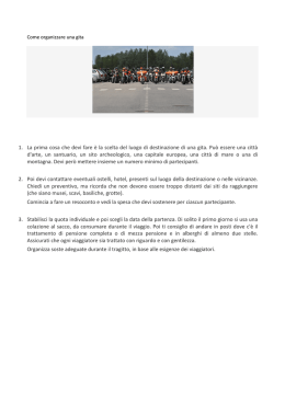 E Organizzare un viaggio in moto