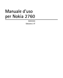 Manuale d`uso per Nokia 2760