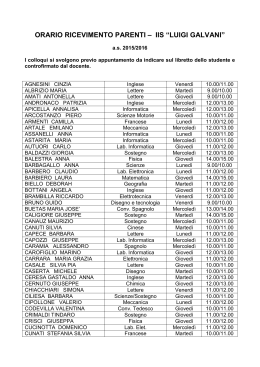 orario ricevimento parenti &ndash; iis &ldquo;luigi galvani&rdquo;