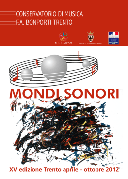 Mondi Sonori 2012 - Conservatorio di Musica FA Bonporti