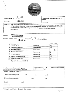Deliberazione di Giunta Regionale n.1101 del 8 agosto 2012