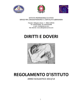 Regolamento d`Istituto