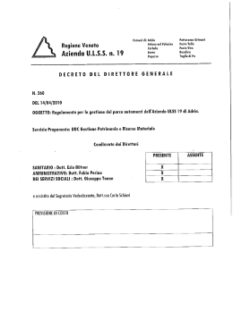 Decreto - ULSS 19