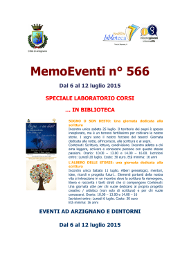 MemoEventi n. 566