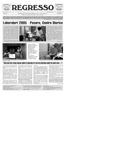 leggi il n&deg; 2 (2005) del giornale "REGRESSO"
