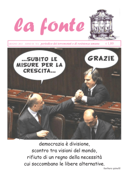 democrazia &egrave; divisione, scontro tra visioni del mondo