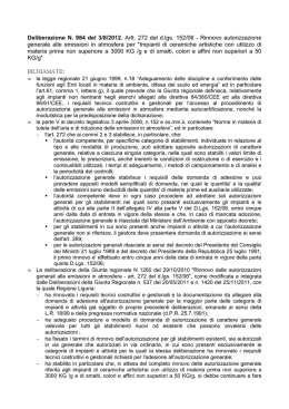 Deliberazione N. 984 del 3/8/2012. Artt. 272 del d.lgs. 152/06