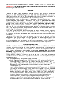 Proposta di linee guida miele - AUSL Romagna