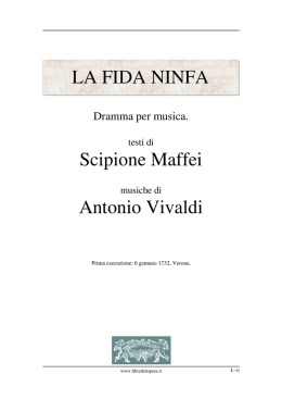La fida ninfa - Libretti d`opera italiani