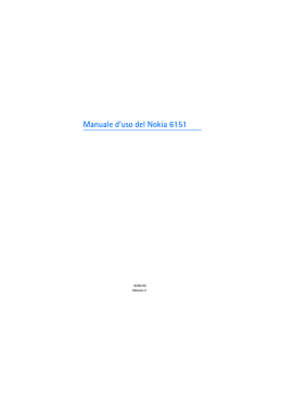 Manuale d`uso del Nokia 6151