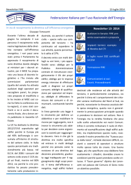 Newsletter 13-2014 - Federazione Italiana per l`uso Razionale dell