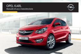 Opel KARL Manuale di uso e manutenzione