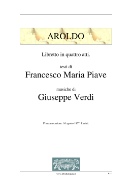 AROLDO Francesco Maria Piave Giuseppe Verdi