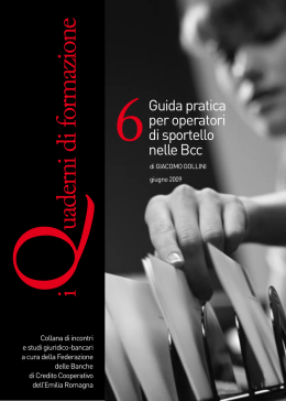I quaderni della formazione - Federazione BCC Emilia Romagna
