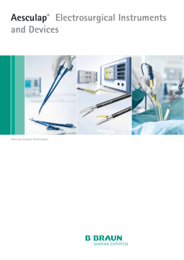 Aesculap® Electrosurgical Instruments and Devices
