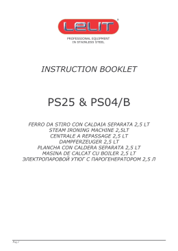 PS25-PS04-B libretto istruzioni - formato A4