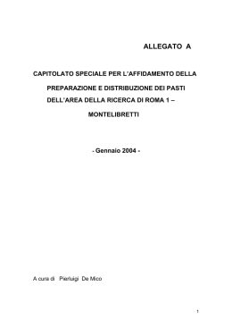 capitolato speciale per l`affidamento della