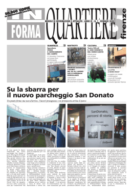 Su la sbarra per il nuovo parcheggio San Donato