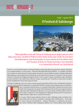 Il Festival di Salisburgo
