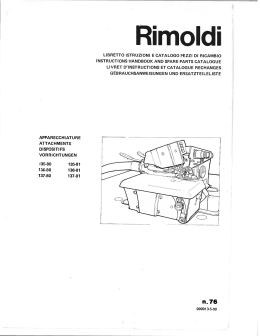 Parts book for Rimoldi Attachments 135