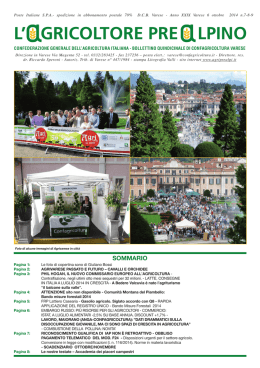 L`agricoltore prealpino - n° 7, 8, 9 anno 2014