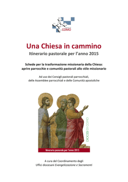 ItinerarioPastorale2015_schede per ConsigliPastorali