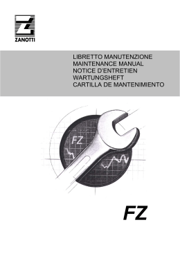 libretto manutenzione maintenance manual notice d