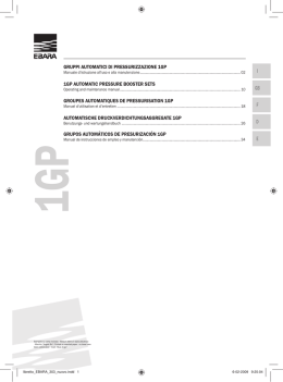Manuale - EBARA Pumps Europe SpA