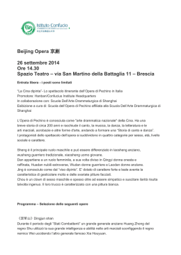 Programma Beijing Opera 26.9.2014