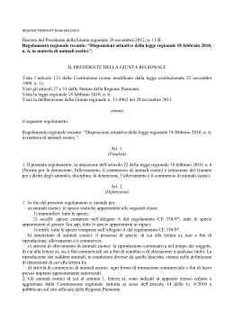 Regolamento - Istituto Zooprofilattico Sperimentale del Piemonte