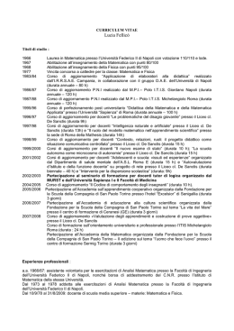 La sottoscritta Fellic&ograve; Lucia, nata a Campobasso l`1/11