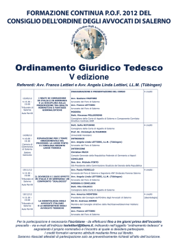 Il manifesto con tutti i dettagli - Consiglio Ordine Avvocati