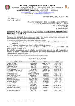 SCUOLA SECONDARIA 1&deg; GRADO &ndash; a.s. 2014-15