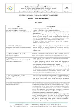 Regolamento di plesso - Istituto Comprensivo Statale "IPPOLITO