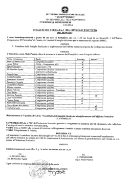 delibera n.5 STRALCIO VERBALE N.1 C.I.