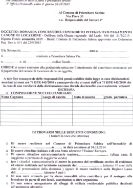 un compilare in rune le para e presentare presso