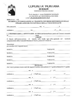 comuni i a` non iana - Comune di Schilpario