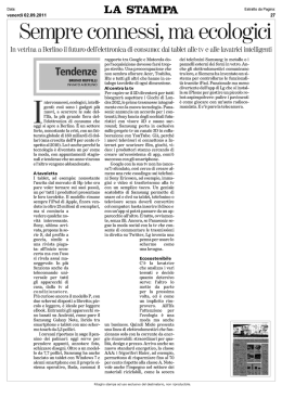 Sempre connessi, ma ecologici