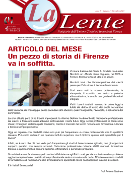 N. 2 Dicembre 2013 - Unione Italiana Ciechi ed Ipovedenti Firenze