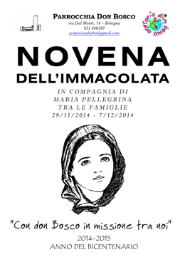 novena - Parrocchia di San Giovanni Bosco