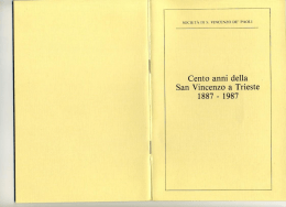 Cento anni della San Vincenzo 51 Trieste 1887