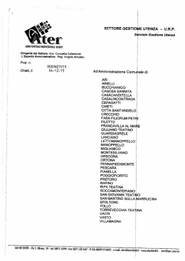Dirigente deI Settore: AW. Concetta Colantonio L`Esperto