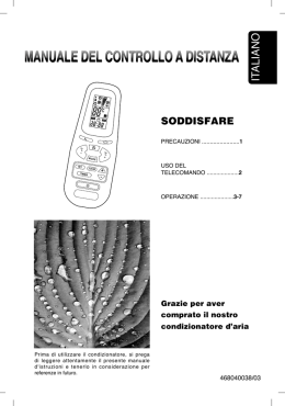 manuale del controllo a distanza