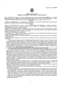Nreg. Esco lmrn. 141/2009 TRIBUNALE DI LUCE