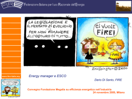 Efficienza energetica e ruolo degli energy manager e delle ESCO