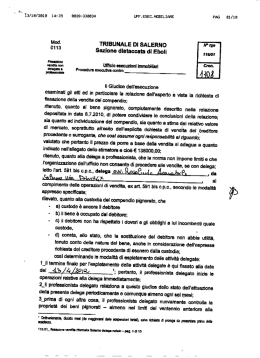 Ordinanza e delega - Aste Giudiziarie Salerno